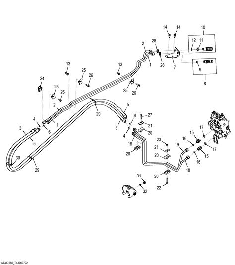 john deere skid steer 923645 hydraulic line schematic|john deere parts diagram.